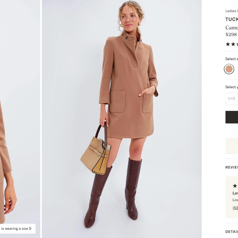 Tuckernuck Camel Emerson Coat Dress (New with tags) size M